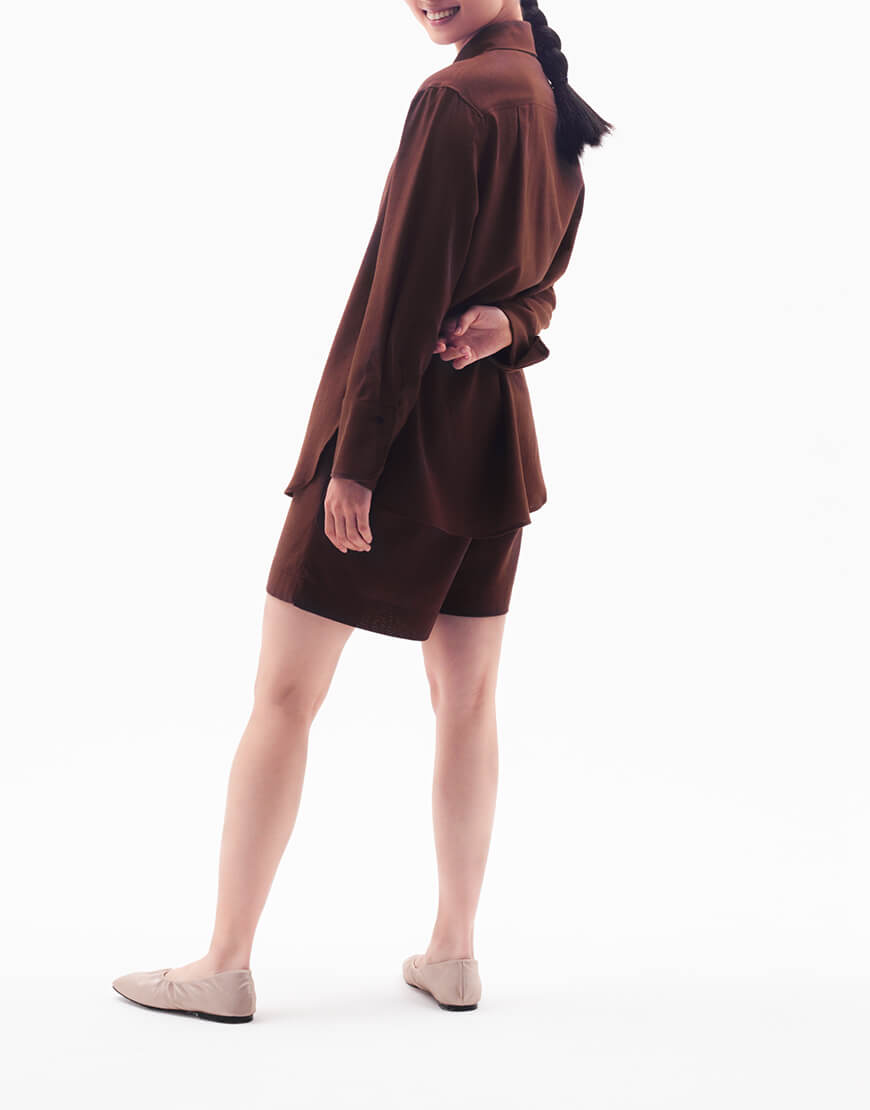 Amalfi_shorts_chocolate_5 Льняні шорти CHALETY (CHLT_Amalfi_Shorts_ Chocolate) - фото 5