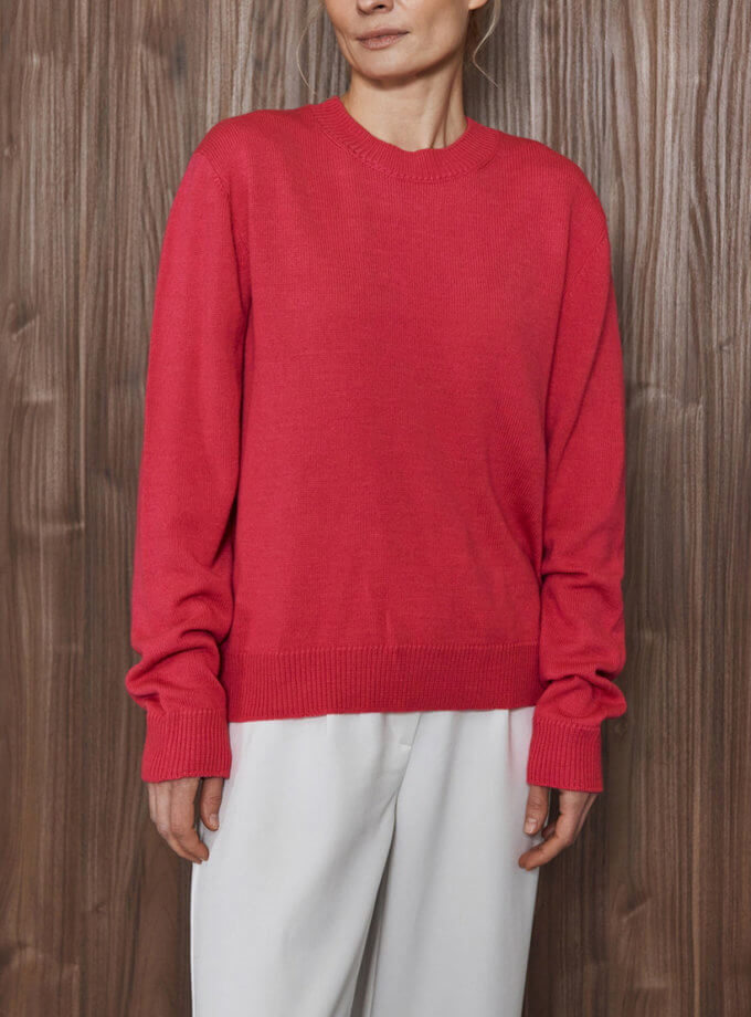 Джемпер з круглою горловиною FIORE BIANCO (FB_1811_fuchsia)