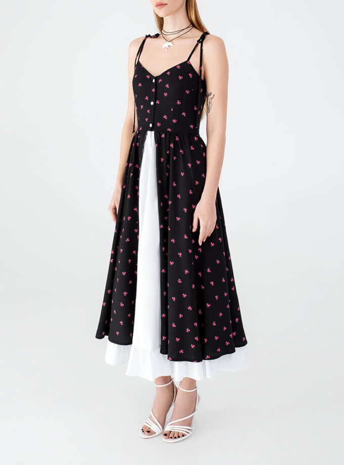 Сукня чорна з пишною спідницею MAGNETIC (MGN_ 1736BK)