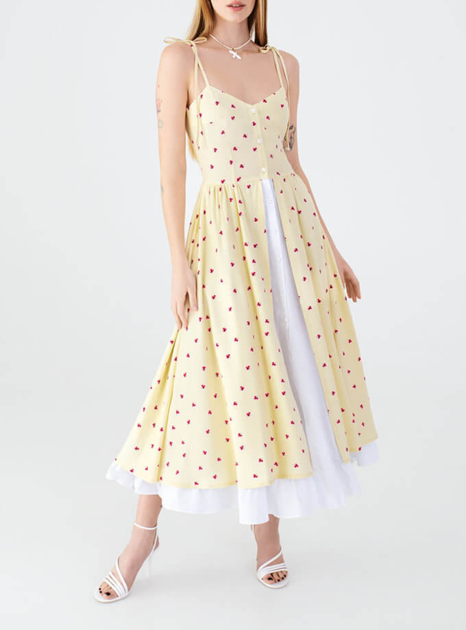 Сукня жовта з пишною спідницею MAGNETIC (MGN_ 1736YL)