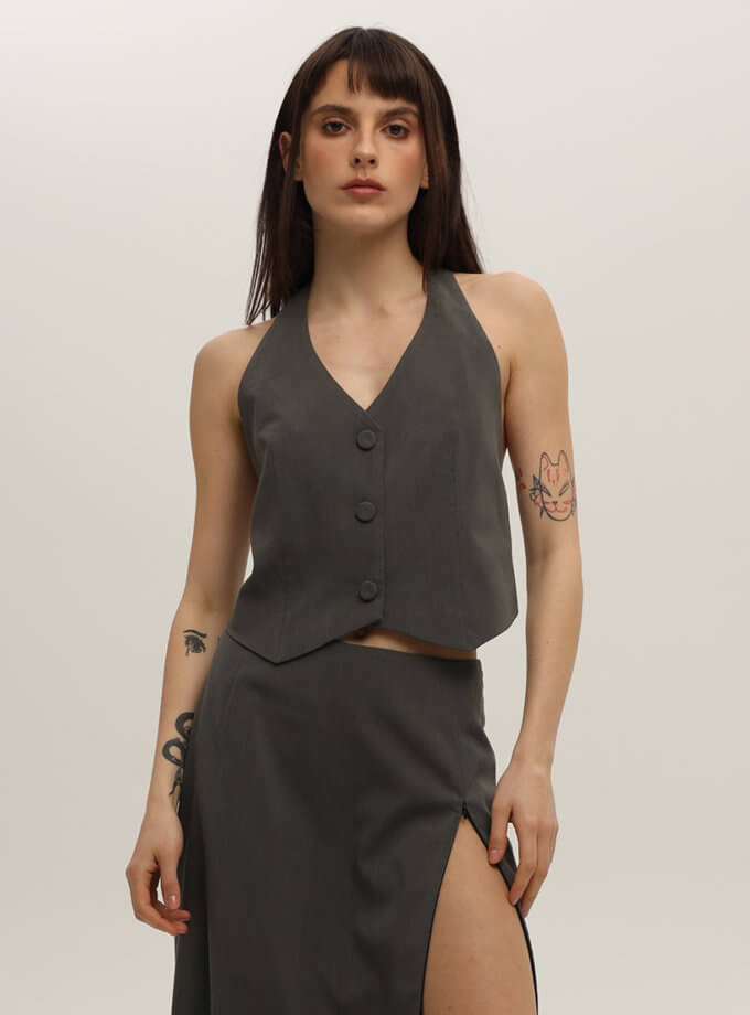 Жилетка сіра до спідниці NOMA STUDIO (NOMA_142024)