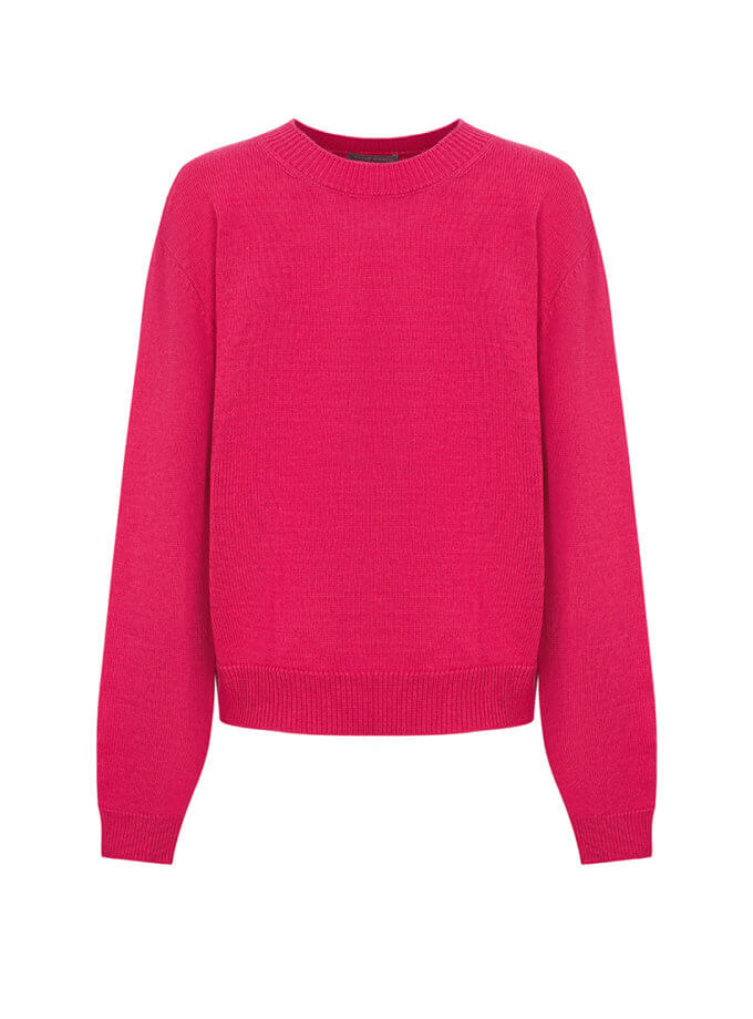 Джемпер з круглою горловиною FIORE BIANCO (FB_1811_fuchsia)
