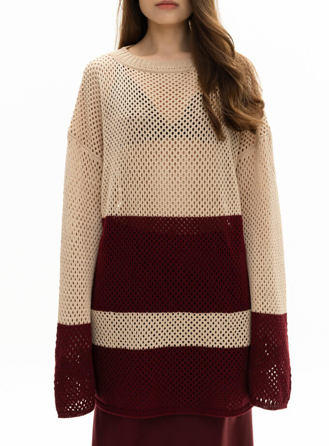 Джемпер Beige Gird IAM (IAM_BG/GRD/SWTR)