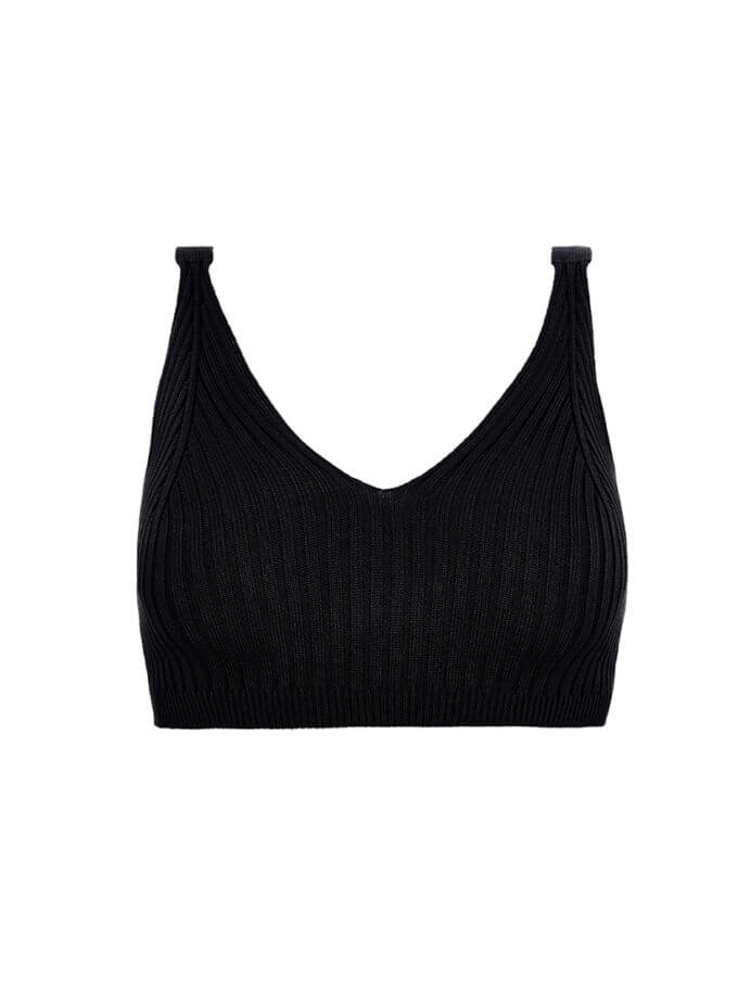 Топ вкорочений, чорний SAVOUR (JR-1254)