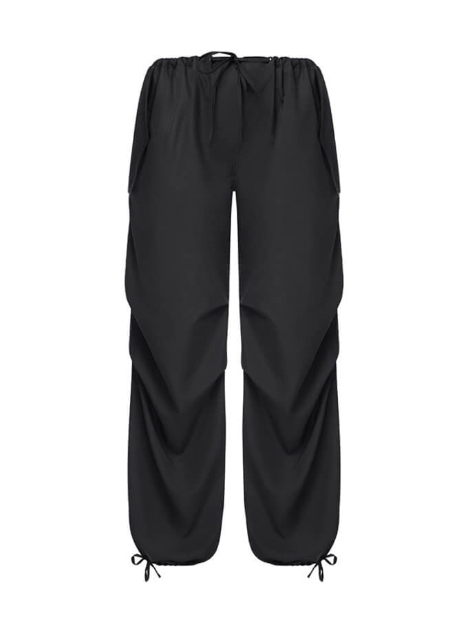 Брюки карго широкі чорні WILD HEARTS (WH_crgwdepnts-blc019)