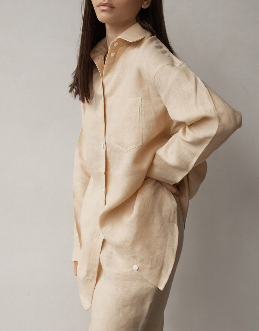 20231113-1N6A8681 Лляний костюм з сорочкою та спідницею DUGA (DG_SS_6) - фото 5