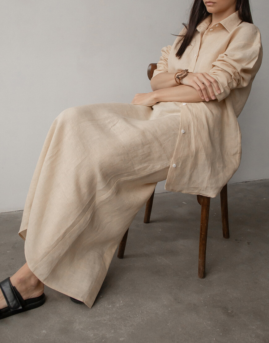 20231113-1N6A8790 Лляний костюм з сорочкою та спідницею DUGA (DG_SS_6) - фото 4