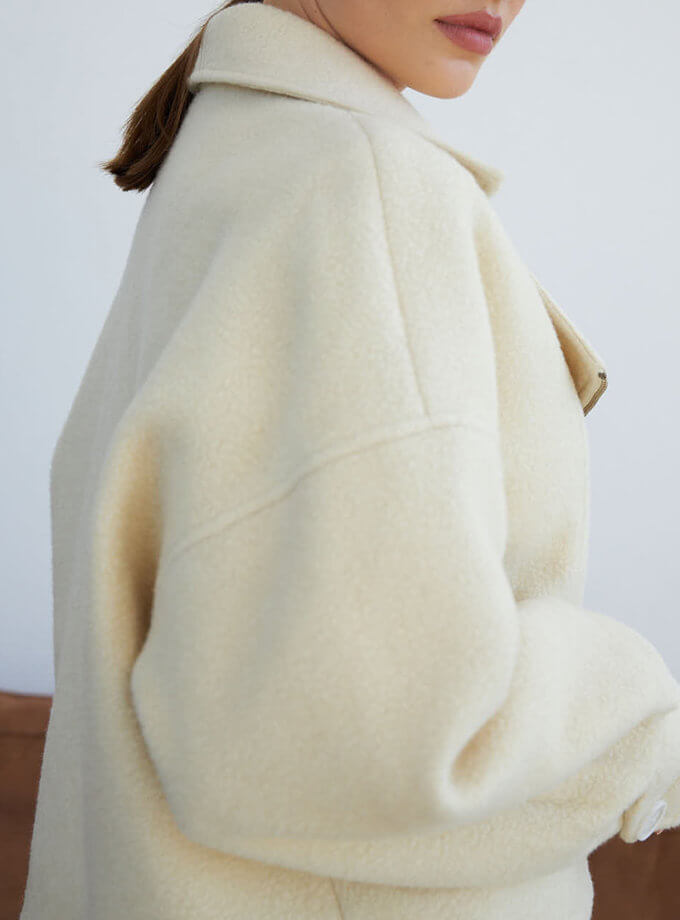 Короткий піджак з натуральної вовни THE ESSENCE (ESSENCE_THE24-54)