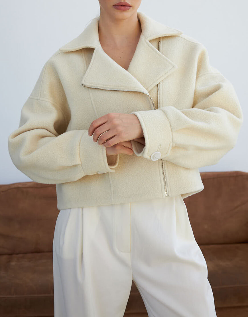 22567 Короткий піджак з натуральної вовни THE ESSENCE (ESSENCE_THE24-54) - фото 6