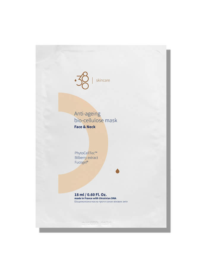 Anti-Ageing – біоцелюлозна маска для обличчя та шиї проти ознак вікових змін 380 SKINCARE (SC_332312FF13)