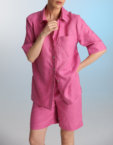 Лляний костюм шорти та сорочка малинового кольору THE ESSENCE (ESSENCE_TE24-22) - фото 18