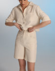 Костюм шорти та сорочка бежевого кольору THE ESSENCE (ESSENCE_TE24-23)