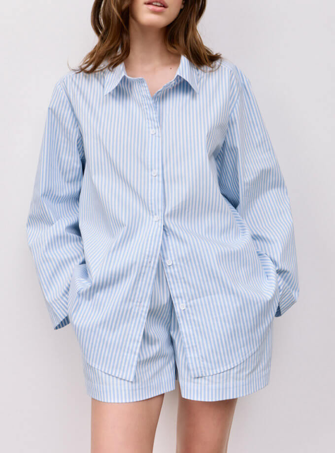 Набір в світло-синю смужку BALCONY GARMENT (BLCN_912)