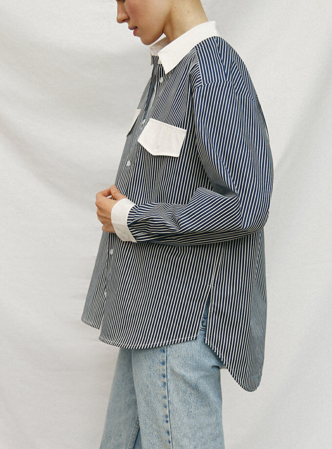 Сорочка oversize у смужку THE ESSENCE (ESSNCE_TE24-9)