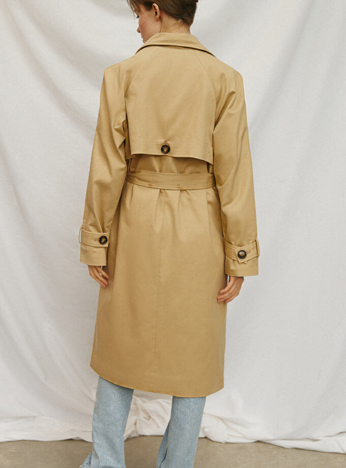Тренч з поясом бежевого кольору THE ESSENCE (ESSNCE_TE24-8)