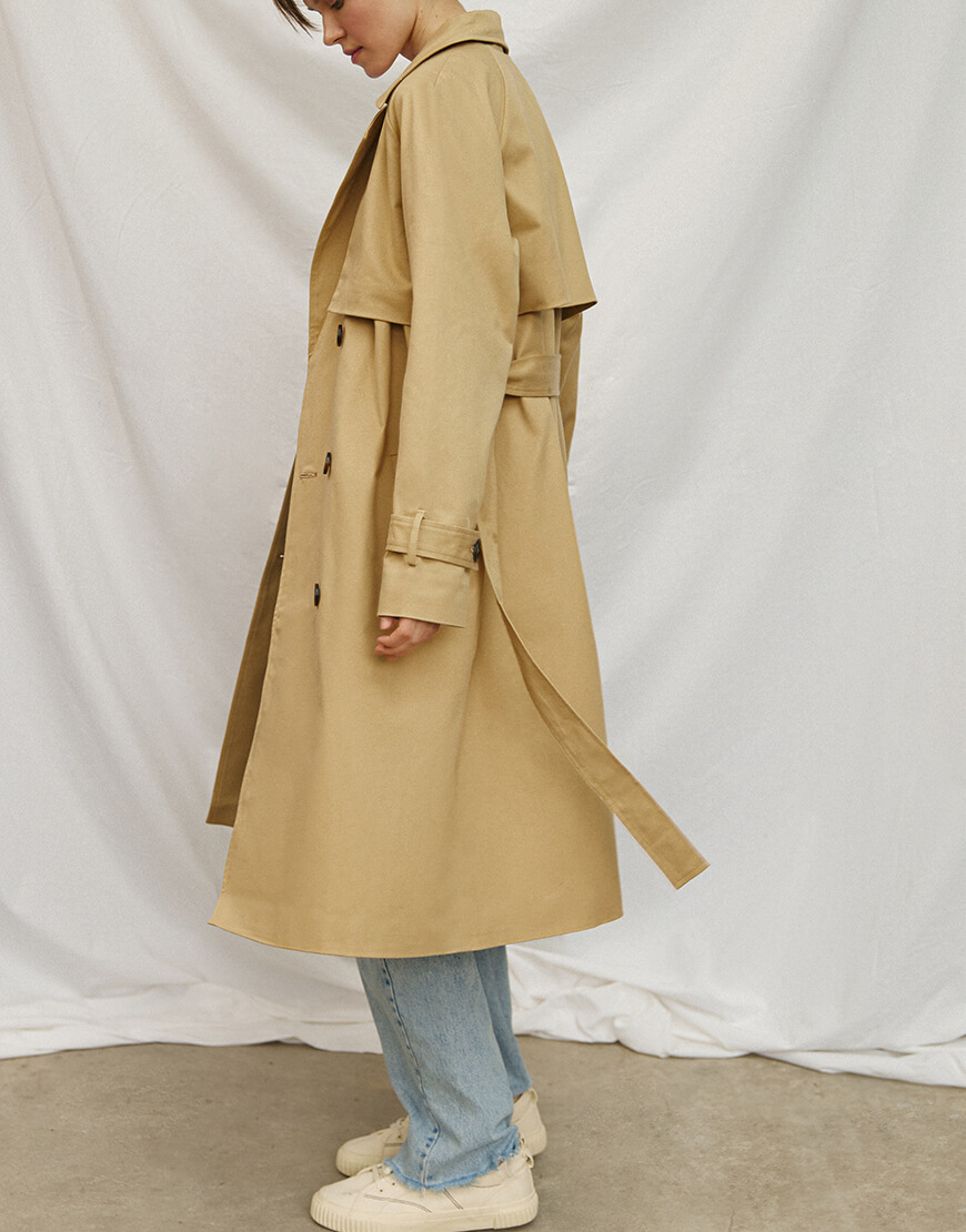 9R7A6102-1 Тренч з поясом бежевого кольору THE ESSENCE (ESSNCE_TE24-8) - фото 3