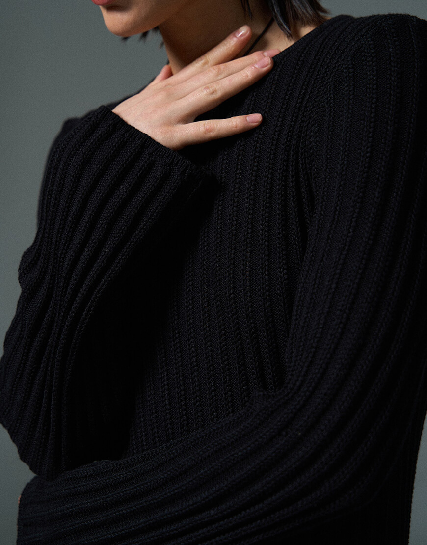 AK_0026_resized Сукня міді з відкритою спиною, чорна SAVOUR (SVR_JR-1245) - фото 9