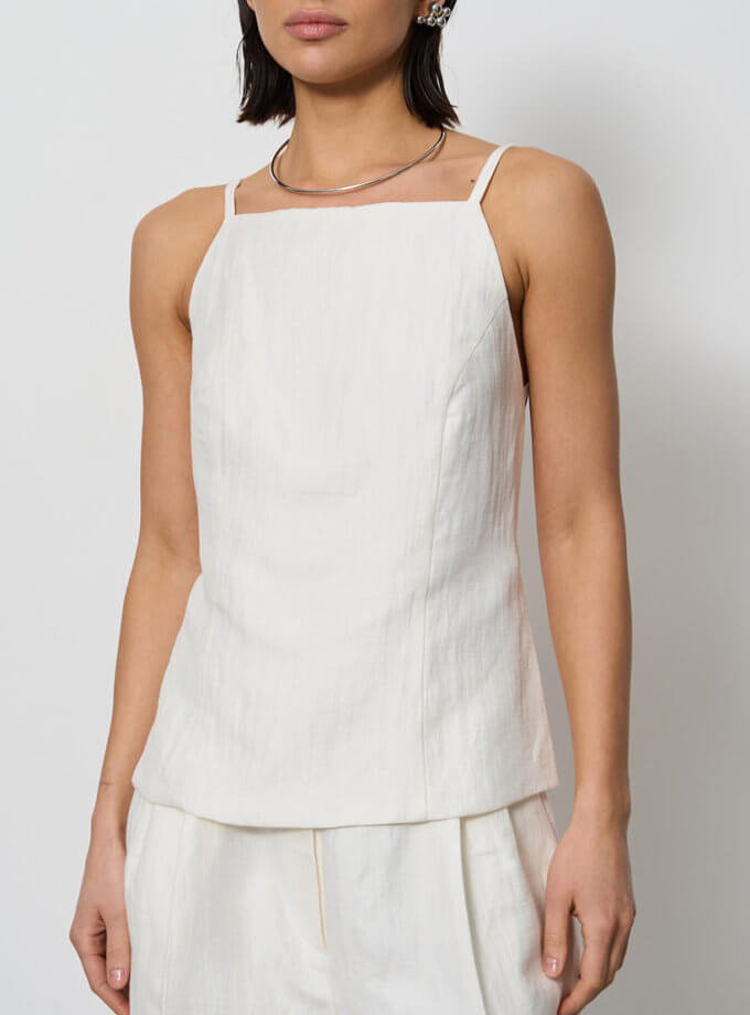 Топ з відкритою спиною, молочний SAVOUR (SVR_VS-003)