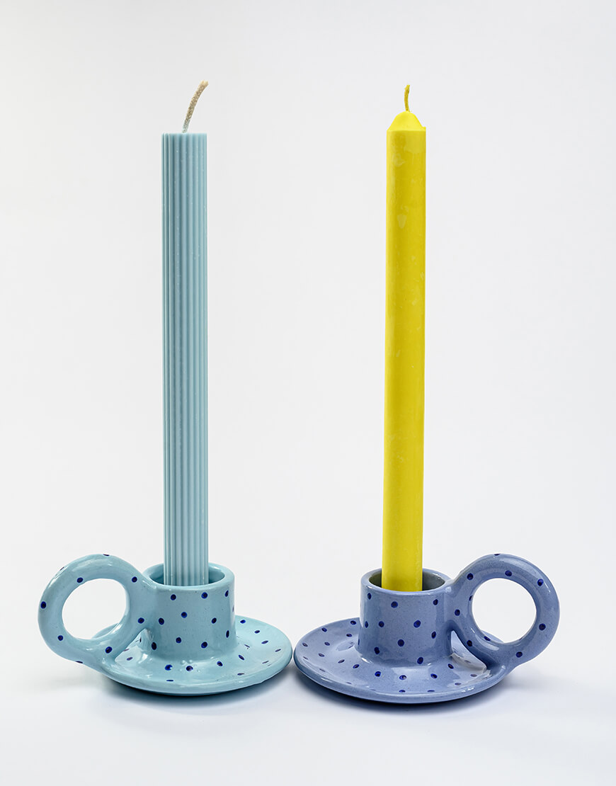 FR_HOLDER01_FR_HOLDER02 Підсвічник Taper Candle Holder with Handle FIRE RABBIT (FR_HOLDER01) - фото 2