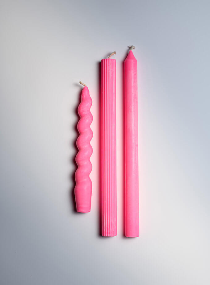 Набір з трьох свічок Taper Candles FIRE RABBIT (FR_SET10)