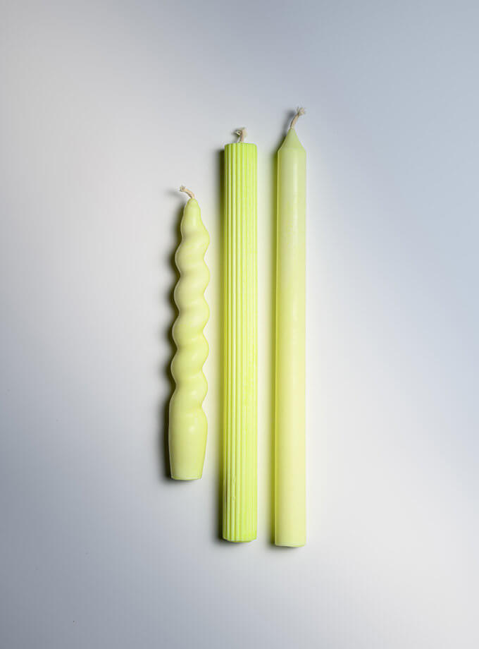 Набір з трьох свічок Taper Candles FIRE RABBIT (FR_SET11)