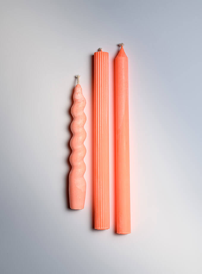 Набір з трьох свічок Taper Candles FIRE RABBIT (FR_SET12)