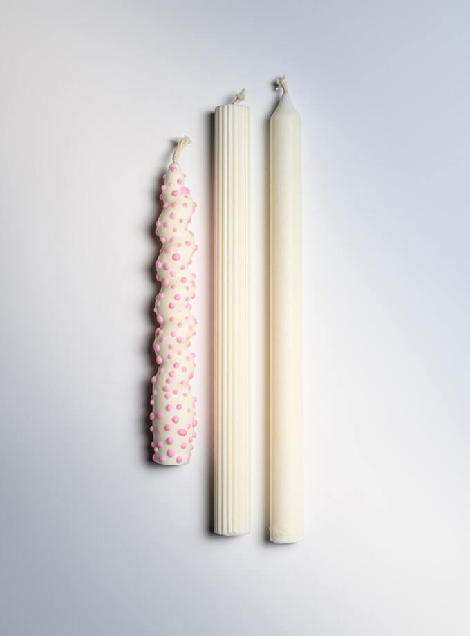 Набір з трьох свічок Taper Candles FIRE RABBIT (FR_SET20)