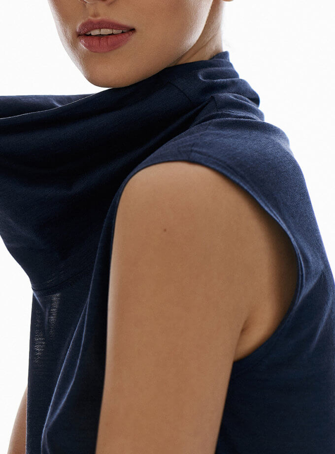 Топ без рукавів синього кольору THE ESSENCE (ESSNCE_TE24-10)