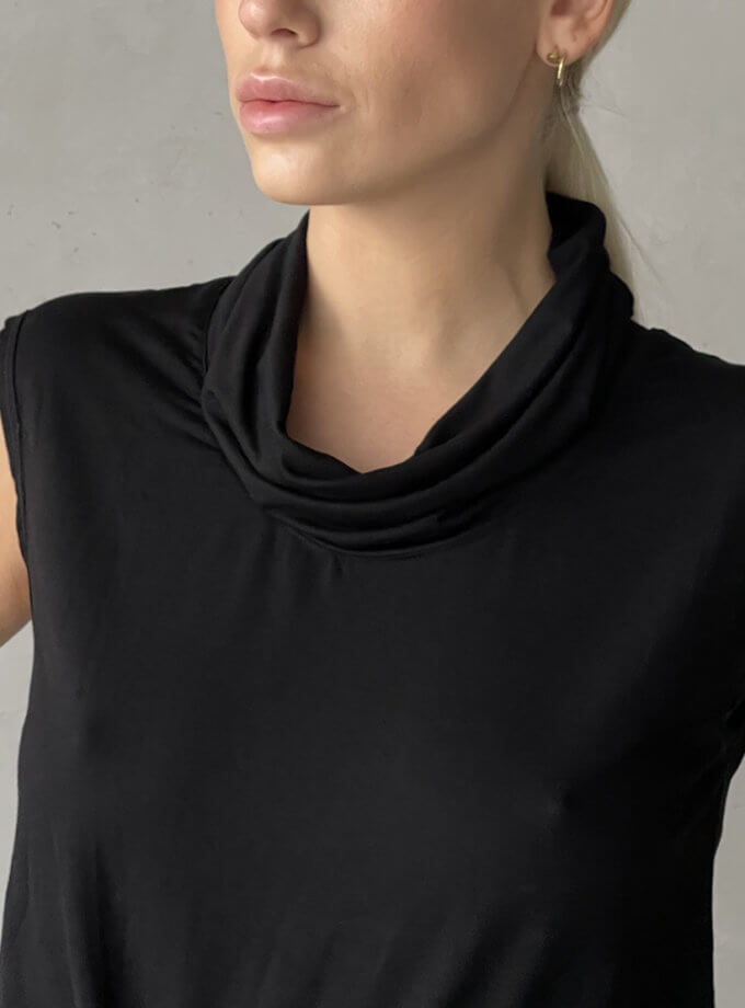 Топ без рукавів чорного кольору THE ESSENCE (ESSNCE_TE24-11)