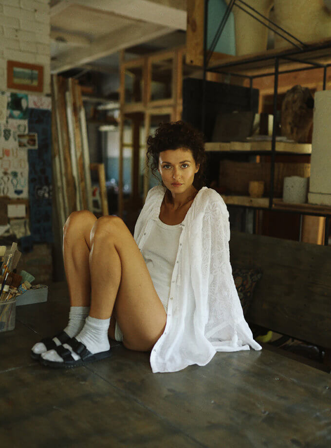 Сорочка Олександра біла VARENYKY FASHION (VRNK_UA-9550)