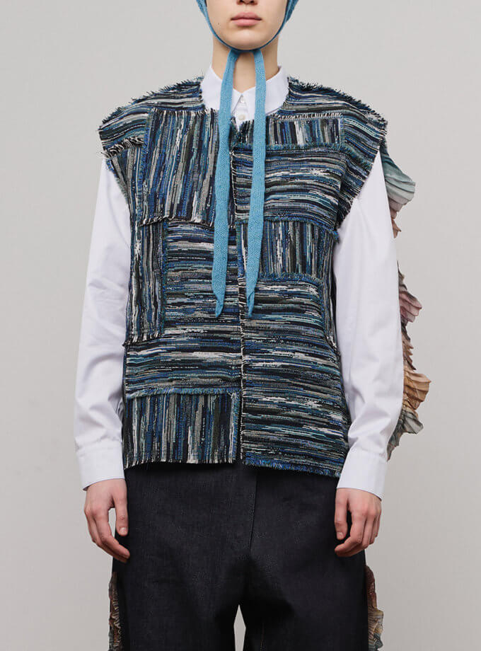 Жилет довгий з тканної тканини ZHARKO (ZHRK_kzall242500003lb)