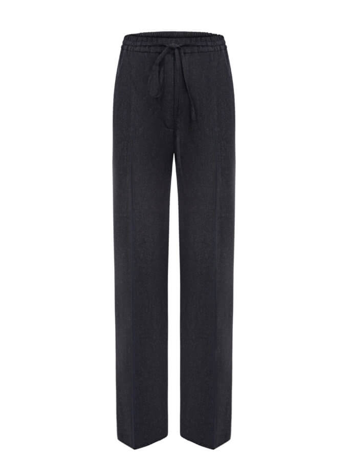 Брюки графітові з вовни фланелі на резинці SANVY (SNV_SANTR_WG_2)