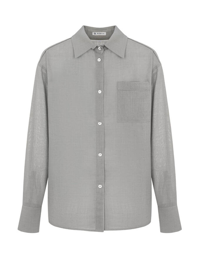 Сорочка оливкова з тонкої вовни SANVY (SNV_SANSH_WOL_2)