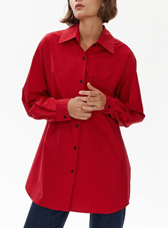 Червона сорочка oversize THE ESSENCE (ESSNCE_TE24-7)