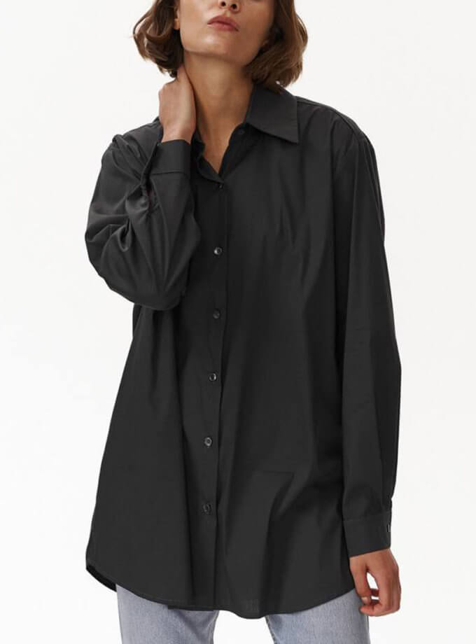 Графітова сорочка oversize THE ESSENCE (ESSNCE_TE24-6)