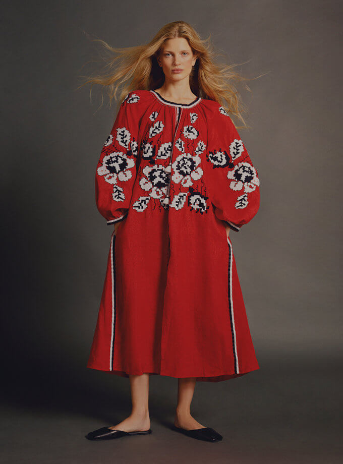 Сукня Троянда червона VARENYKY FASHION (VRNK_UA-7500) - фото 7