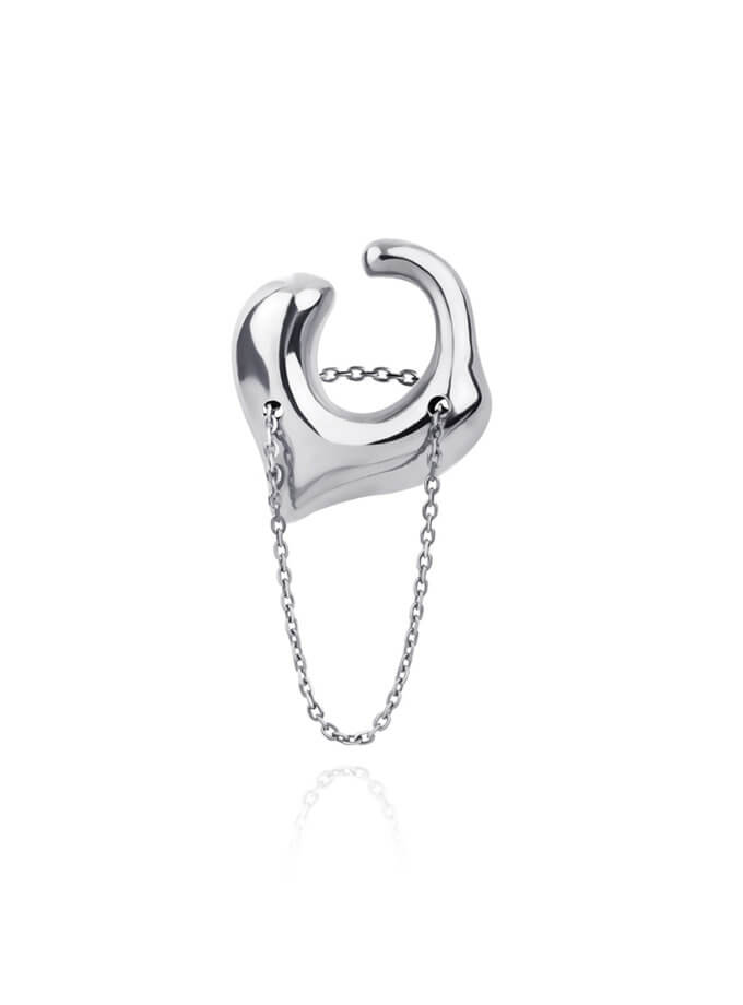 Кафф-каблучка Каріньо срібло ORXATA.JEWELRY (ORX_caff_ring_carino_white)