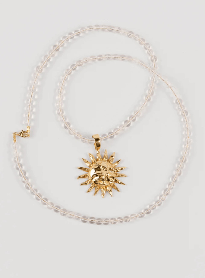 Підвіс Сонце Великої Скіфії з намистинами NI GRAMA DRAMY (NGD_acc-neck-skif-bead)