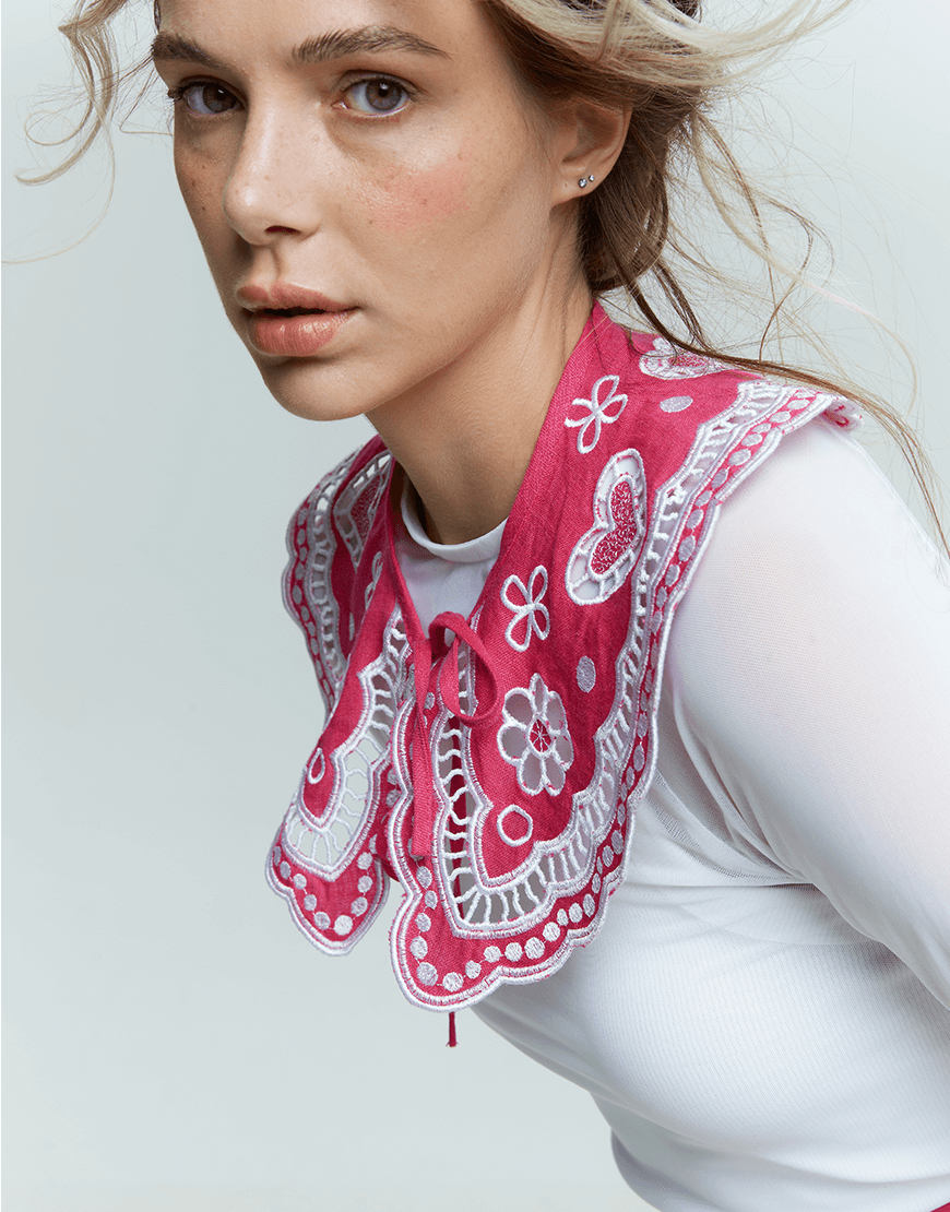 2 Комір Серденько три кольори EMBROIDERED GEM (EMBR_2023_13-1) - фото 2