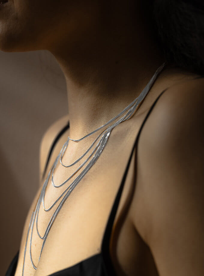 Намисто Waterfall в сріблі IVA JEWELRY (IVA_WS08)