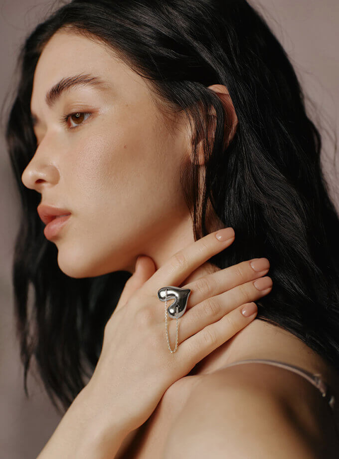 Каблучка-трансформер Каріньо срібло ORXATA.JEWELRY (ORX_ring_carino_white)