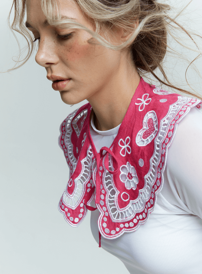 Комір Серденько три кольори EMBROIDERED GEM (EMBR_2023_13-1)