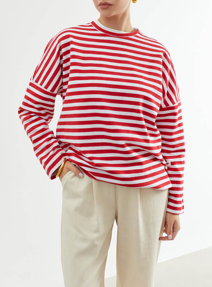 Тільник в червону смужку ANNA YAKOVENKO (AY_3527)