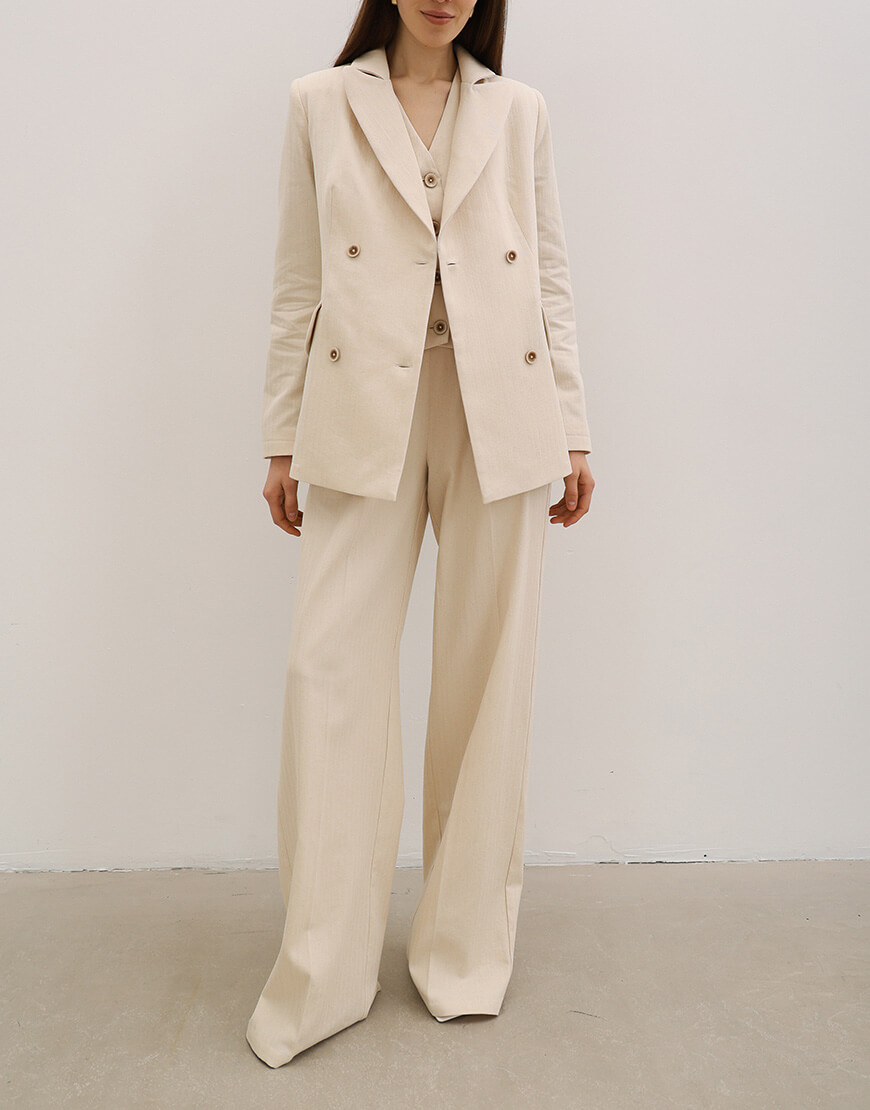 3788-1 Двубортний бавовняний жакет ANNA YAKOVENKO (AY_3788)