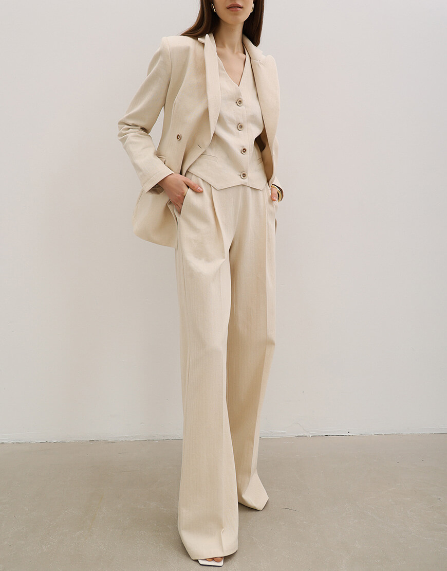 3788-5 Двубортний бавовняний жакет ANNA YAKOVENKO (AY_3788) - фото 5