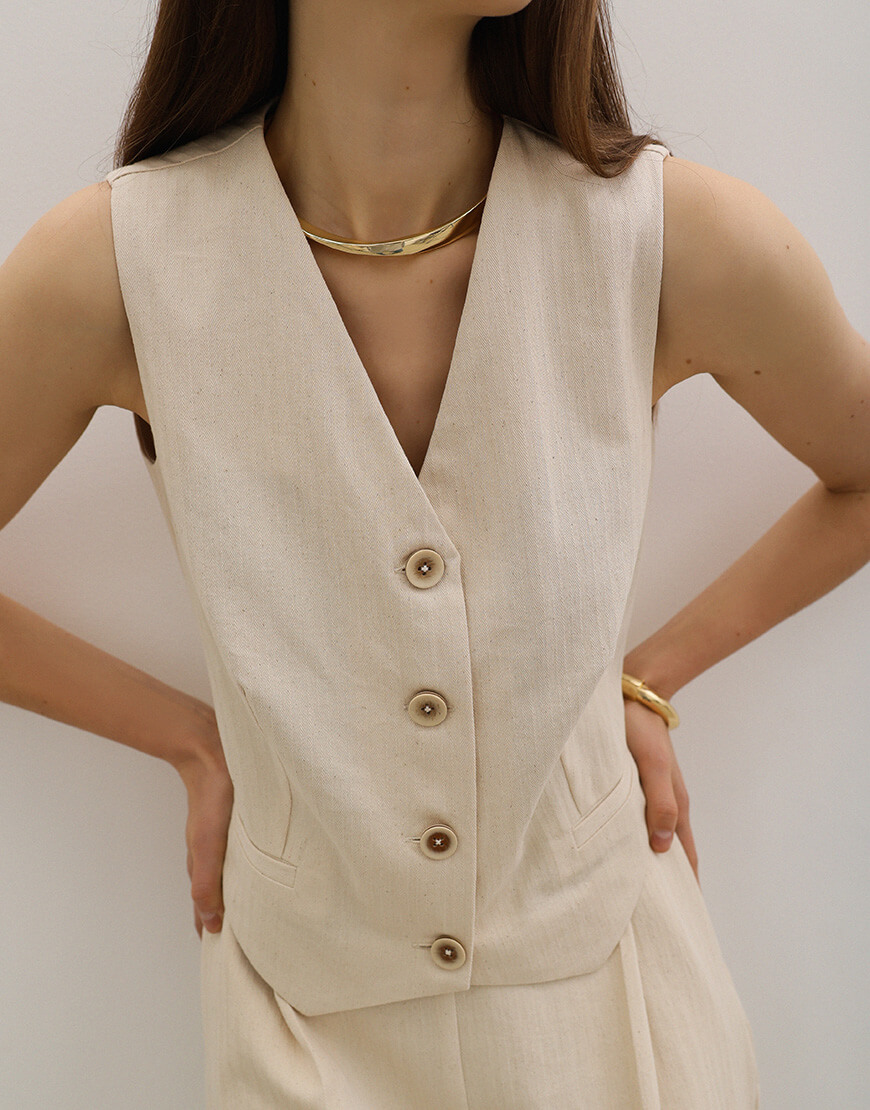 3789-1 Бавовняний жилет ANNA YAKOVENKO (AY_3789)