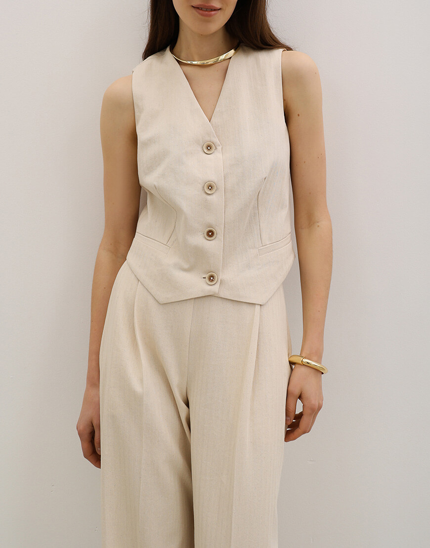 3789-3 Бавовняний жилет ANNA YAKOVENKO (AY_3789) - фото 3