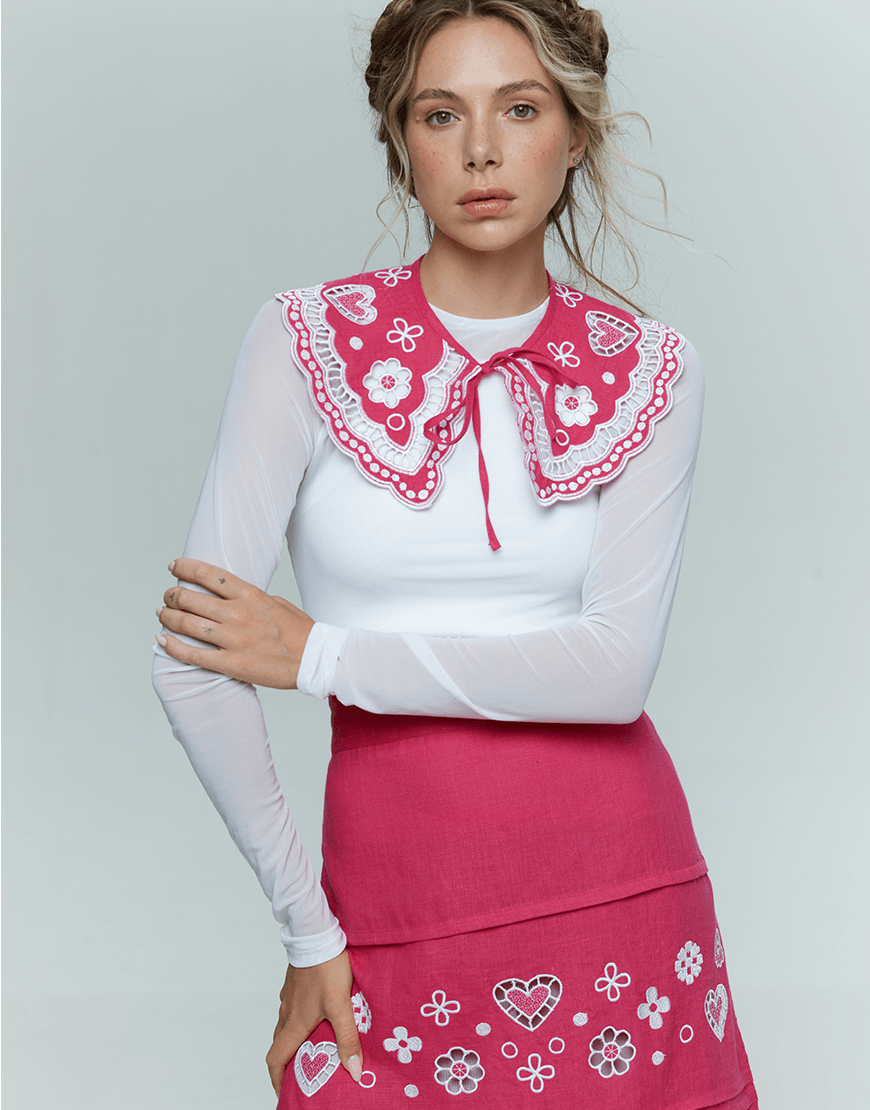 5 Комір Серденько три кольори EMBROIDERED GEM (EMBR_2023_13-1) - фото 4