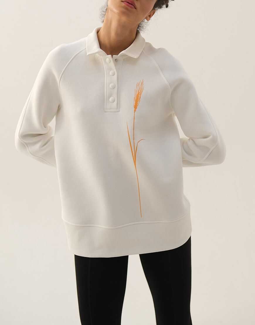 DSCF1508 Худі на кнопках з принтом Колос шампань GANNA PTASHKA (GNPT_SWKolos_SS23_23) - фото 6