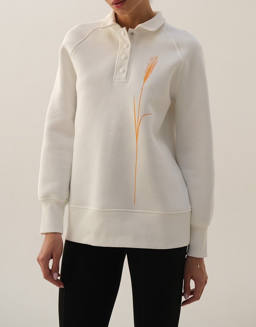 DSCF1529 Худі на кнопках з принтом Колос шампань GANNA PTASHKA (GNPT_SWKolos_SS23_23) - фото 3